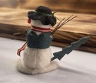 Karen Markland Signed Artisan Dollhouse Miniature Christmas Snowman