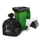 Black Lldpe Trash Bags Can Liners  55-60 Gal  1 5 Mil  38  X 58   Black 4500 Pcs