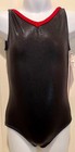 Gk Child Small Black Mystique Red Trim Gymnastics Dance Tank Leotard Sz Cs Nwt 