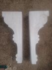 2 Antique Solid Wood Hand Carved Corbel Brackets Victorian Architectural Salvage