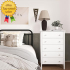 White Chest Of Drawers For Bedroom Dresser With 5 Drawer Fabric Dressers Storage