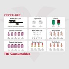 Tig Welding Torch Stubby Gas Lens Pyrex Glass Cup Kit 68pcs For Wp-17 18 26