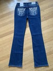 Nwt Miss Me Mid-rise Bootcut Dream Catcher Crystal Pocket Jeans In Size 29x34