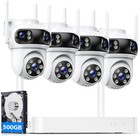 Security Camera System Wireless Outdoor 3k Hd Home Cctv 10ch Nvr Ip66 Waterproof