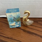 Vintage Avon Precious Swan Cologne Bottle 1 8 Oz  Empty Field Of Flowers W box