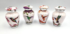 Set Of 4 Mini Urns For Human Ashes - Hummingbirds Keepsake Urns Handcrafted Set