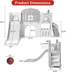 8 In 1 Playground Toddler Kids Slide W Basketball Hoop Climber Telescope Tunnel