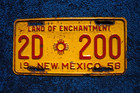 1958 New Mexico Dealer License Plate