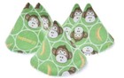 Beba Bean Pee Pee Teepee - Set Of 5 - Green Lil Monkey Design - New