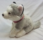 Fao Schwarz Very Cute Soft Husky Dog 13  Plush Stuffed Animal Toy