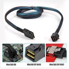 2-pcs Internal Hd Mini Sas Sff-8643 To Sas Sff-8087 36pin Data Cable 1-meter