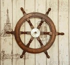 18   Pirate Wall Decor Gift Item Vintage Nautical Collectible Wooden Ship Wheel