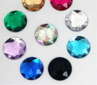 Craftbuddyus 30pcs 20mm Mixed Flatback Silver Faceted Rhinestone Crystal Gems