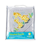 Bath Hooded Towels   Washcloths Set For Babies  23-piece Gift Set  Gray Giraffe