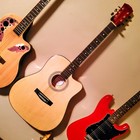     fast Shipping     acoustic Guitar  soft Case gig Bag  strap  pick 