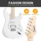 Glarry Full Size 39  Gst Electric Guitar With Amp case accessories Pack White