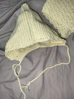 Vtg Yellow Handmade Cardigan Bonnet Booties Set Hand Knitted 1970s 0-3 Mo 
