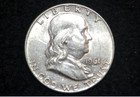 1961 D Franklin Half Dollar   90  Silver   Au  actual Coin   Free S h