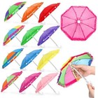 12 Pcs Cute Mini Doll Umbrella  11  Colorful Tiny Umbrellas Prop  1 6 Scale