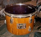 Vtg Unbranded 8  X 12  Tom Tom Drum Natural Wood Brown  see Description  60s 70s