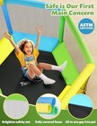 60  Trampoline For Kids  5ft Fortified Toddler Trampolines With Anti-rollover B