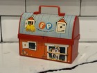 Vintage Fisher Price Red Barn Mini Lunch Box W Silo Thermos 1962 Excellent