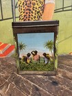 Vintage C  1920 Americana Lipton Tea 5 Lb Tin Can Sign Coffee Cocoa Rhino Africa
