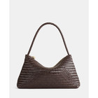 Madewell The Signature Woven Leather Zip Top Shoulder Bag Coffee Bean