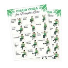 Chair Yoga For Seniors 30-day Workout Poster 2 Pieces Chair Yoga