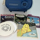 Vintage View-master Projector Blue W 8 Reels And Reel Case  Tested Casper Angel