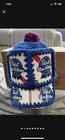 Vintage 70s Handmade Pabst Blue Ribbon Beer Can  Crochet Knit Cap Beer Brewery