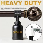Lootkell Brown Curtain Rods For Windows 66 To 120 36 -120  1 Pack  