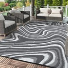     6x9ft Outdoor Rug Waterproof Plastic Straw Carpet Modern Lightweight Floor Mat