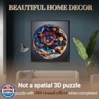 Wooden Puzzle For Adults-3d Visual Effect Universe Unique Shape Advanced Wood