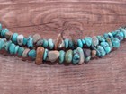 Native American Sterling Silver 36  Turquoise Nugget Stone Necklace By Coriz
