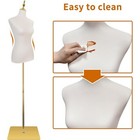 Used Dress Form Mannequin For Sewing Female Leather Torso Adjustable Height