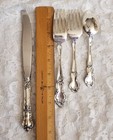 Vintage Wallace Meadow Rose Sterling Silver 4 Pc  Place Setting No Monogram Exc 