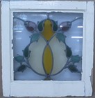 Pretty Floral Old English Leaded Stained Glass Window 16 25  X 17 