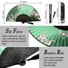 Small Folding Hand Fan - Chinese Japanese Vintage Bamboo Silk Fans - For Danc   
