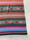 Vintage Handmade Mexican Pictorial Multicolor Kilim Rug Carpet 198x115cm