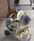 Antique Brass Scuba Deep Diving Divers Helmet Mark V Us Navy Vintage