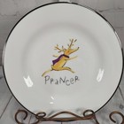 Pottery Barn Christmas Reindeer Prancer Leap 8 5 In Plate Made In Japan Retired