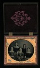 1 6 Ambrotype Group Of Victorian Girls   Young Women Union Case Antique 1850s