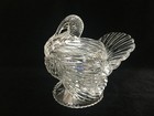 Shannon Crystal Clear Glass Turkey Covered Candy Box  Made In Czech
