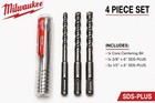 Milwaukee Sds Plus 4pc Carbide Hammer Drill Bit Set 3 8    1 2    W Centering Bit