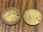 2 Vintage Risqu   Heads Tails Brass-bronze Coin Token Novelty Pieces Estate Finds