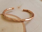 Hammered Solid Pure Copper Cuff - Copper Arthritis Therapy Adjustable Bracelet