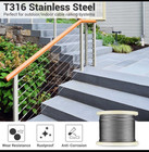 New Luckin 600ft  Deck Railing Cable 1 8  T316 Stainless Steel Stairs Cable