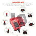 3 0a 12v 18v Rapid Charger For Milwaukee N12 N18 Battery 48-59-1812 Fast Charger