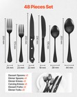 Vevor 48 Piece Silverware Set Stainless Steel Cutlery Flatware Utensil Kitchen